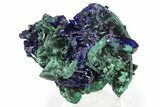 Gemmy Azurite Crystals on Malachite - Milpillas Mine, Mexico #240668-1